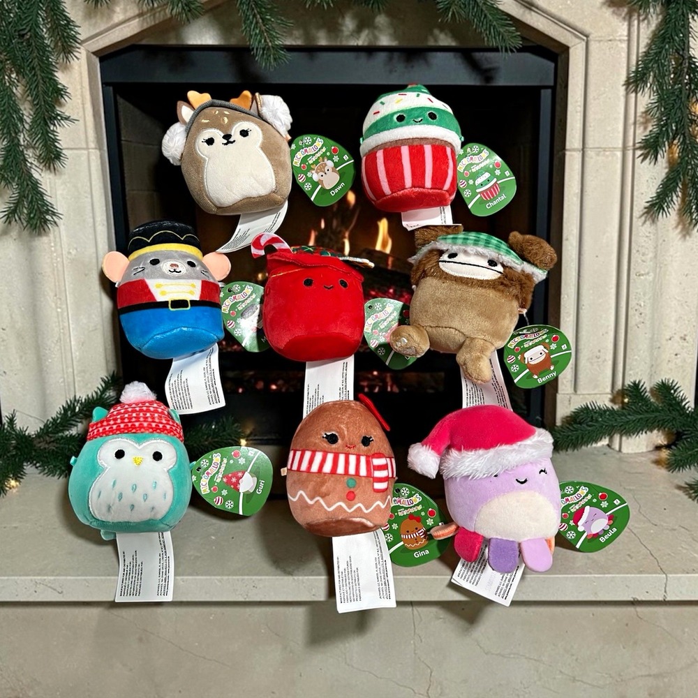Squishmallows Micromallows Christmas Holiday Mini Plush Lot of 8 With Tags